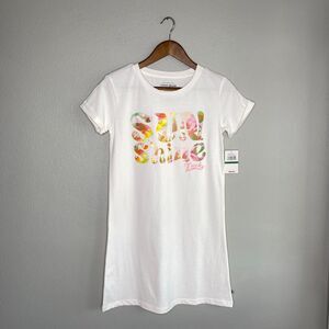 Lucky Brand Girl's Large (12/14) Cloud Dancer "Sunshine" Graphic T-Shirt Dress